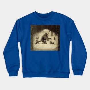 When Mother Troll Took in the King's Washing - John Bauer Crewneck Sweatshirt